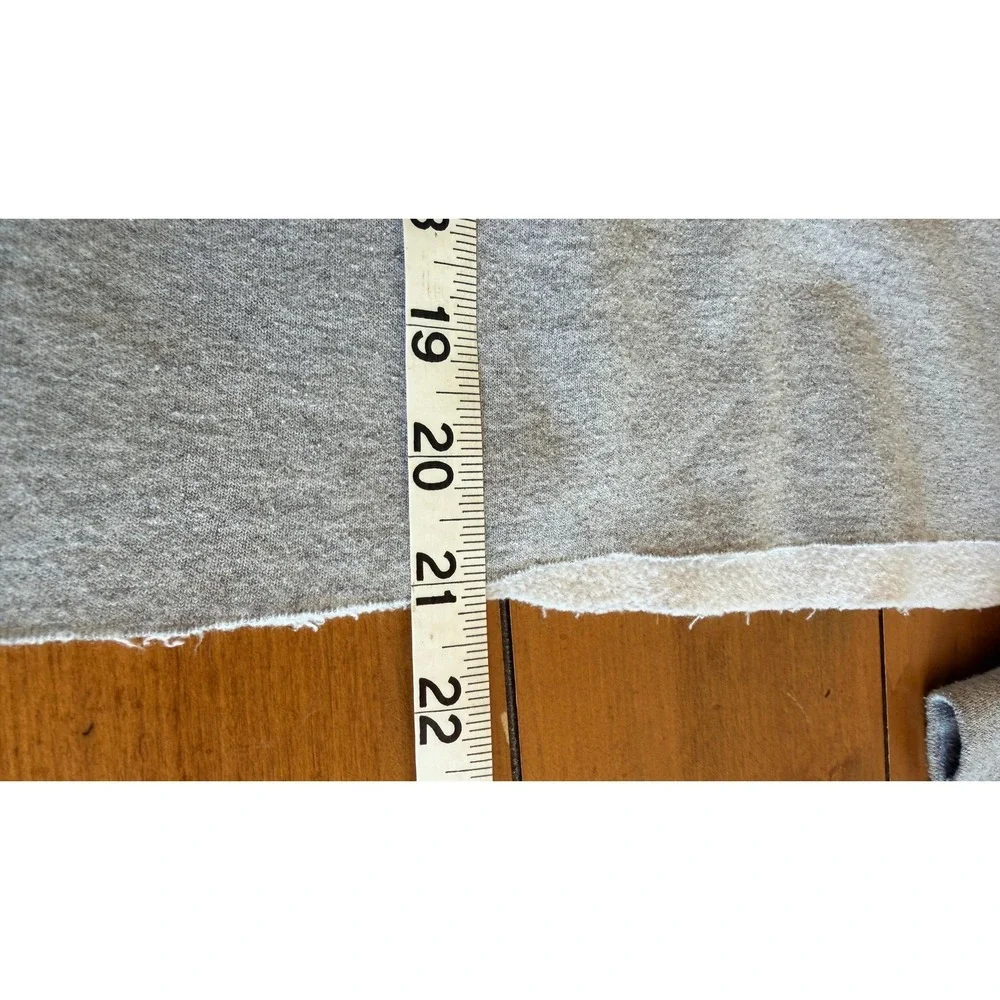 Walt Disney World Mickey Mouse 1971 Gray Cropped Raw Hem Sweatshirt Womens